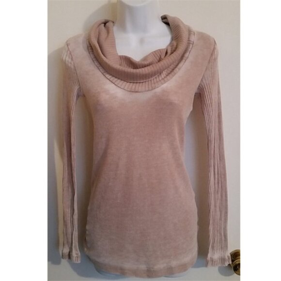 SPLENDID grunge distressed faded washed out top runs S/Xs cowl neck. - Picture 1 of 5
